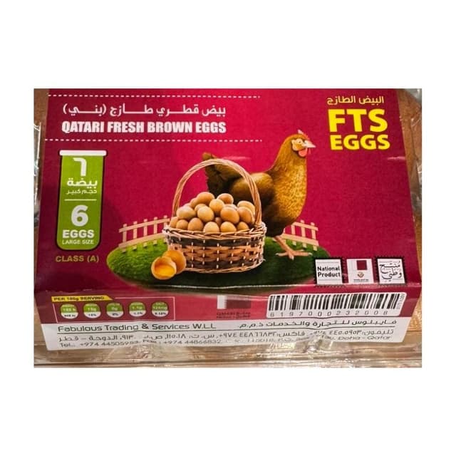 Fts Qatari Fresh Brown Egg 6 Pc