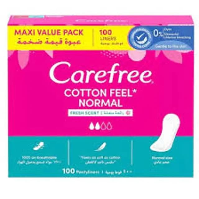 Carefree Cotton Feel Normal Fresh Scent 100 Pc