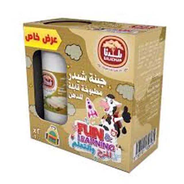 Baladna Full Fat Proc Spread Cheddar Cheese 2 x 500 g