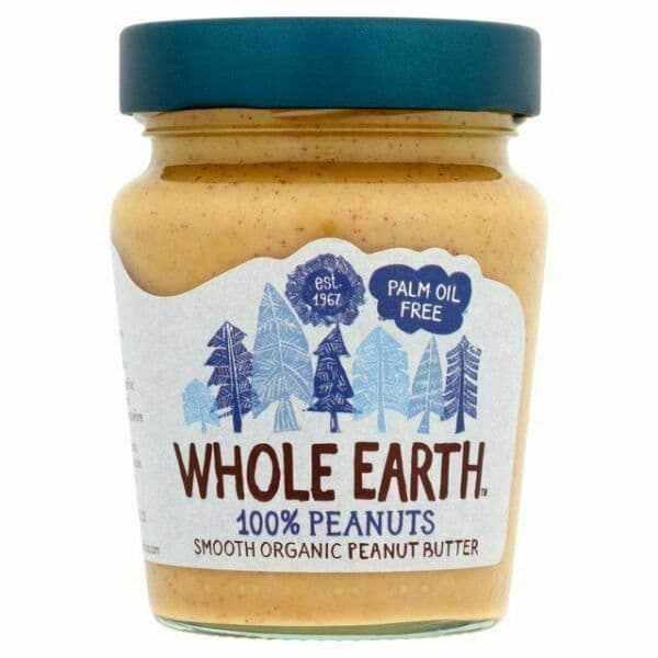 Whole Earth Organic Smooth Peanut Butter 227G