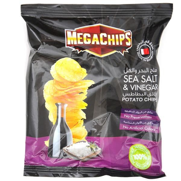 Mega Potato Chips Sea Salt And Vinegar 14G