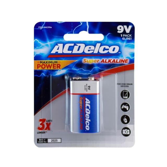 ACDelco Alkaline 9V Battery 1 pc