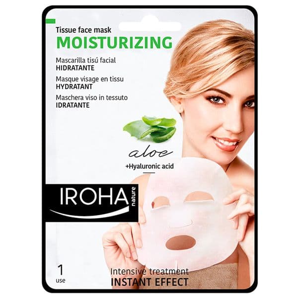 Iroha Nature Tissue Face Mask Moisturizing Aloe Vera 23Ml