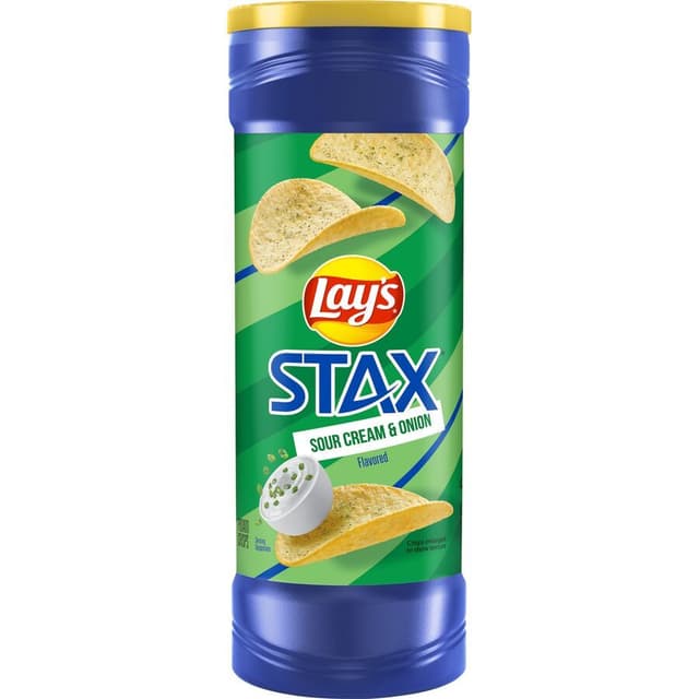 Lay's Sour Cream & Onion Stax Potato Chips, 155.9g