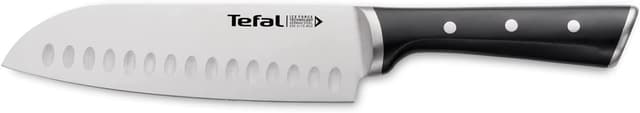 Tefal Ice Force Stainless Steel Santoku Knife 18 cm -Black