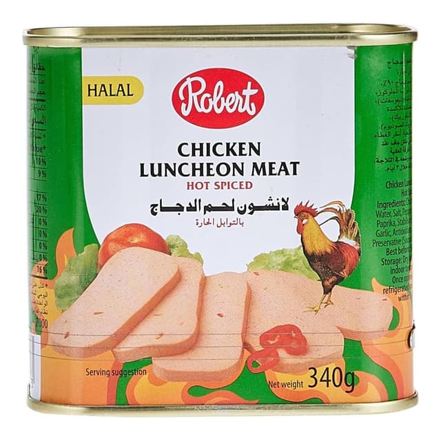 Robert Hot Spiced Chicken Luncheon Meat, 340g