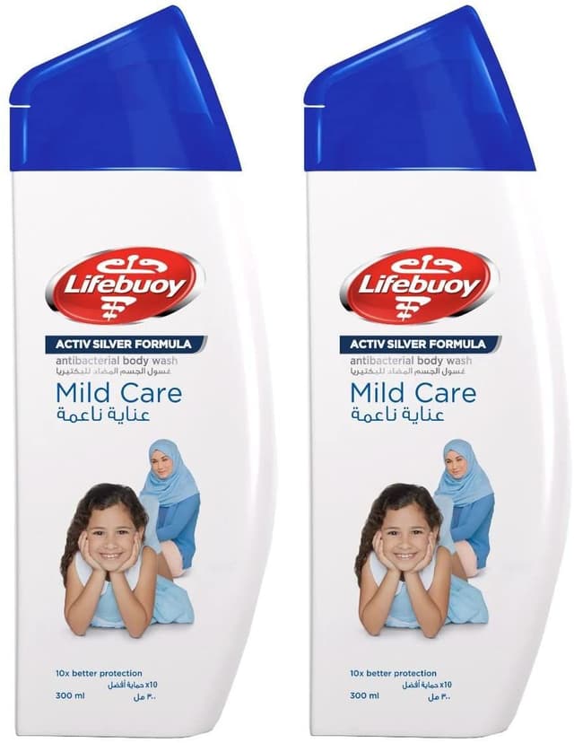 Lifebuoy Mild Care Body Wash, 2x300ml