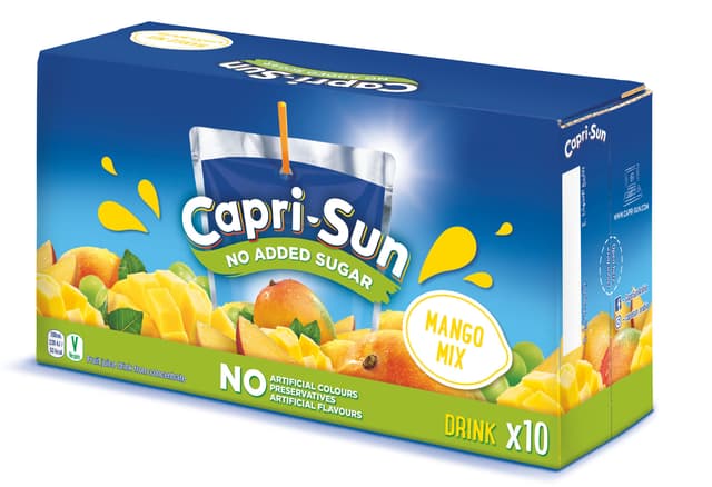 Capri-Sun Mango No Added Sugar Juice, 10x200ml