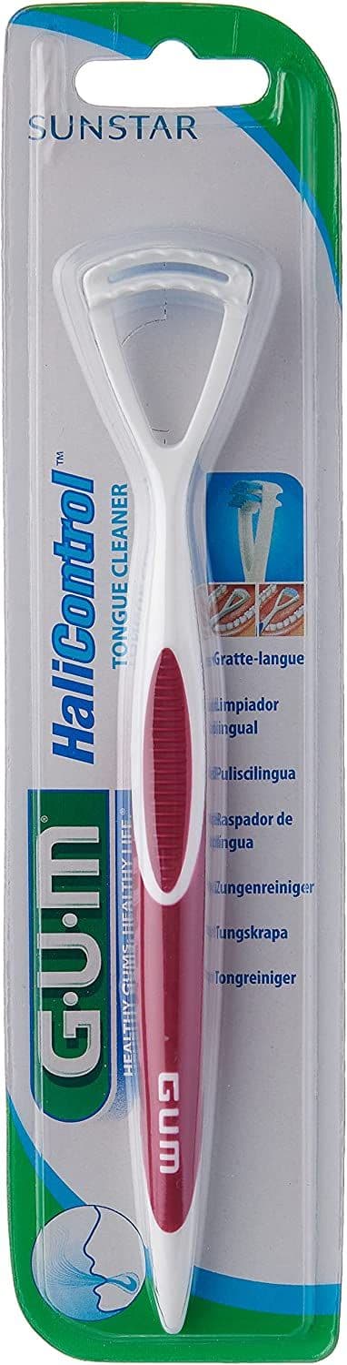 GUM Halicontrol Blue & White Tongue Cleaner, 1 Piece