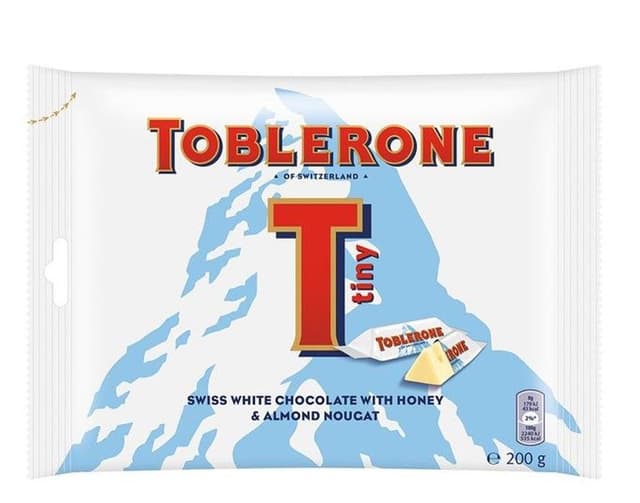 Toblerone Bag Tiny White Chocolate with honey & Almond Noucat 200G