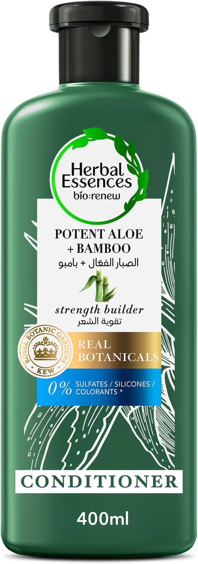 Herbal Essences Sulfate Free Potent Aloe + Bamboo Strength Builder Conditioner
