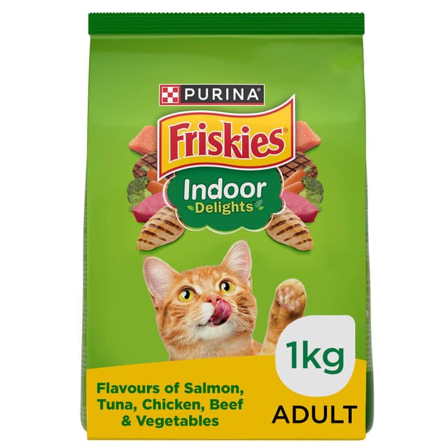 Friskies Indoor Delights Dry Cat Food 1kg