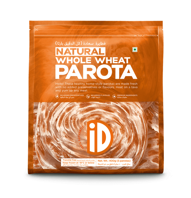 ID Fresh Frozen Natural Whole Wheat Parota, 400g