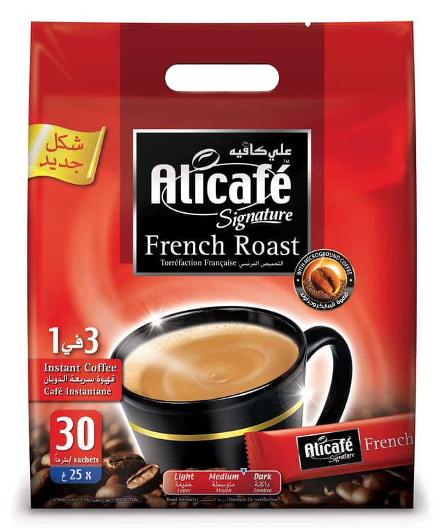 Alicafe 3 in 1 Signature French Roast Instant Coffee, 30x25g