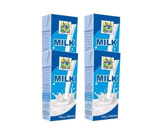 أول حليب كامل الدسم 1 لتر x 4 قطع