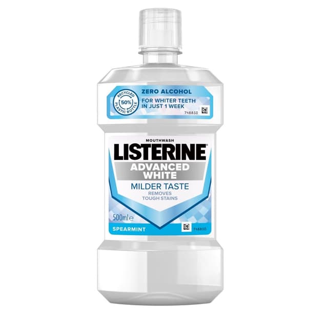 Listerine Advanced White Mouthwash Spearmint Flavor