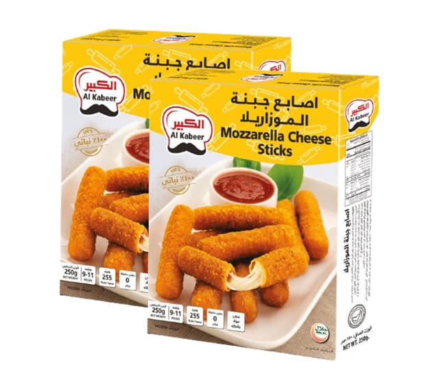 Al Kabeer Mozzarella Cheese Sticks 250 g X 2 Pcs
