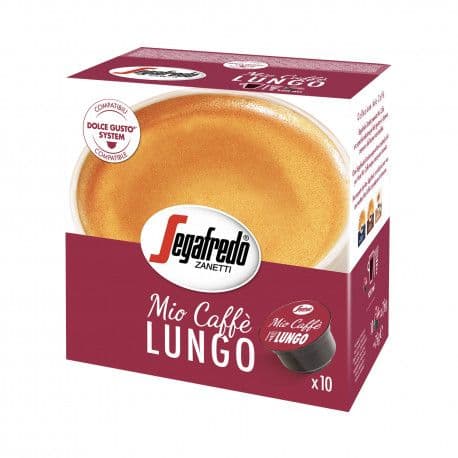 Segafredo Dolce Gusto Compatible Lungo Coffee Capsules, 10 Pieces
