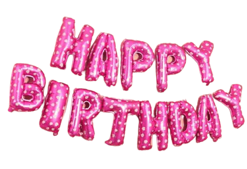 Happy Birthday Balloon - Pink Heart, 1 Piece