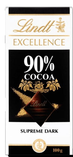 Lindt Excellence Dark 90% Cocoa, 100g