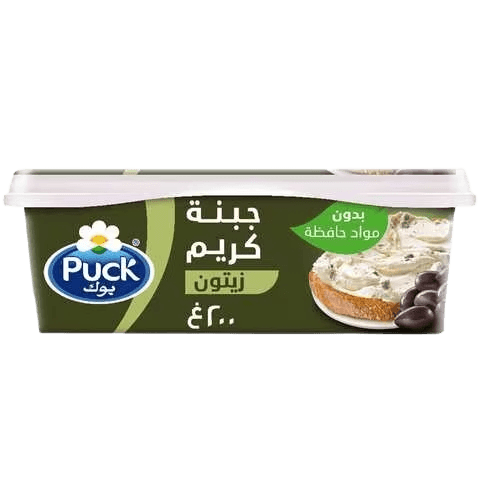 Puck Cream Cheese with Olives Tub, 200g