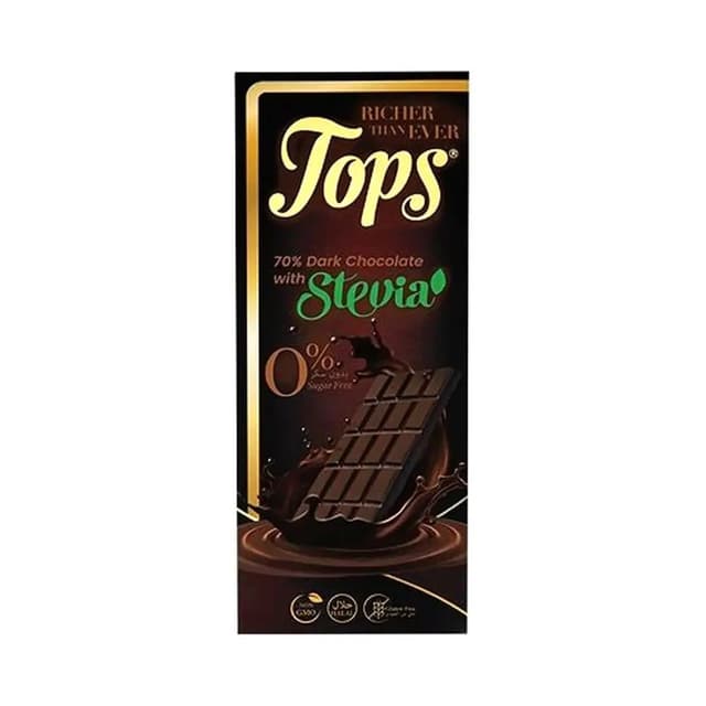 Tops Stevia Sugar Free Dark Chocolate 70% Cocoa 60 g