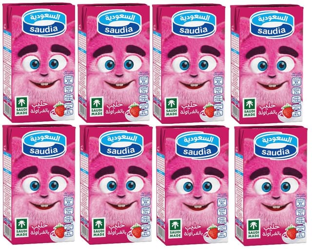 Saudia Strawbery Milk 125 ml * 8 pcs