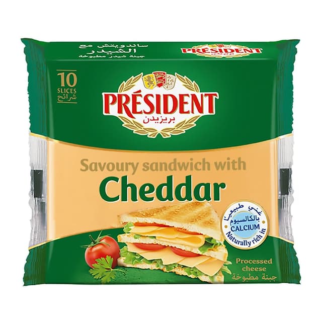 President Savoury Sandwich Cheddar Cheese Slice, 200g