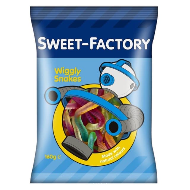 Sweet-Factory Wiggly Snakes Jelly Candy Bag, 160g