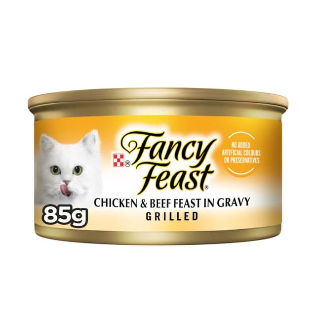 Fancy Feast Grilled Chicken & Beef Feast in Gravy Cat Food 85g