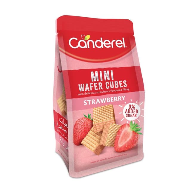 Canderel 0% Added Sugar Strawberry Mini Wafer Cubes, 100g