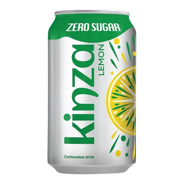 Kinza Zero Sugar Lemon Carbonated Drink Can