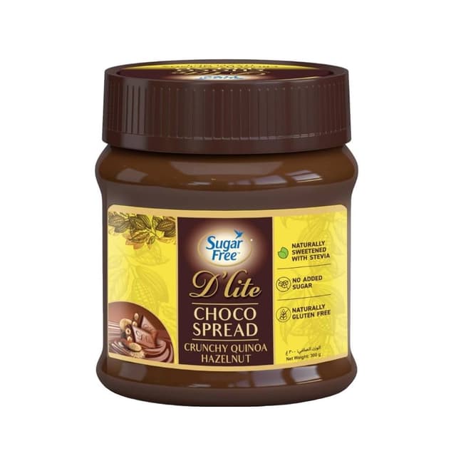 Sugar Free D'Lite Crunchy Quinoa Hazelnut Spread, 300g
