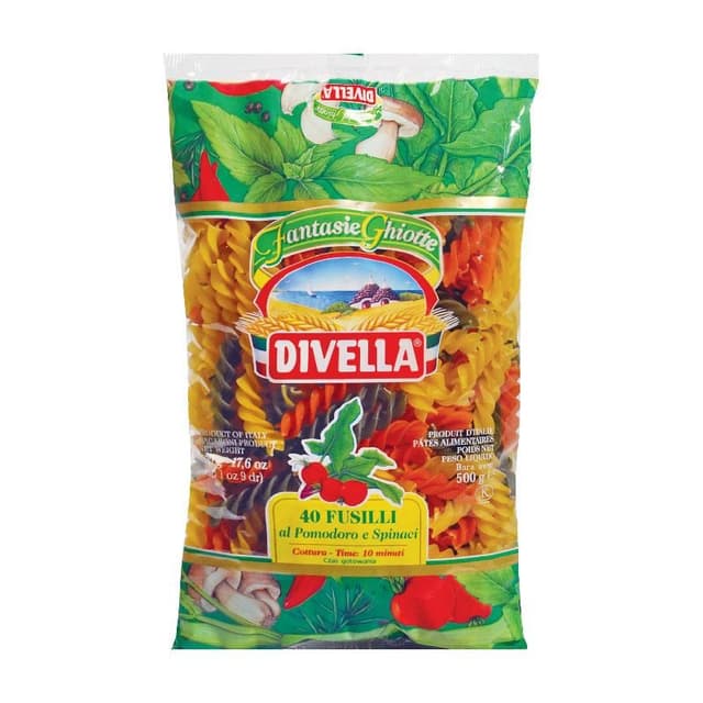 Divella Tricolor Tomato & Spinach Fusilli 500 g