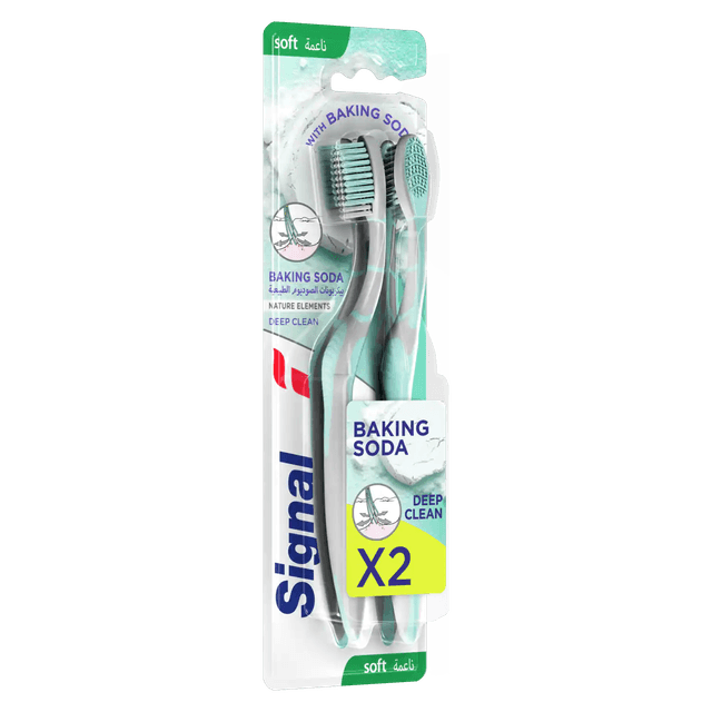 Signal Toothbrush With Bicarbonate Deep Clean Soft 2 pcs