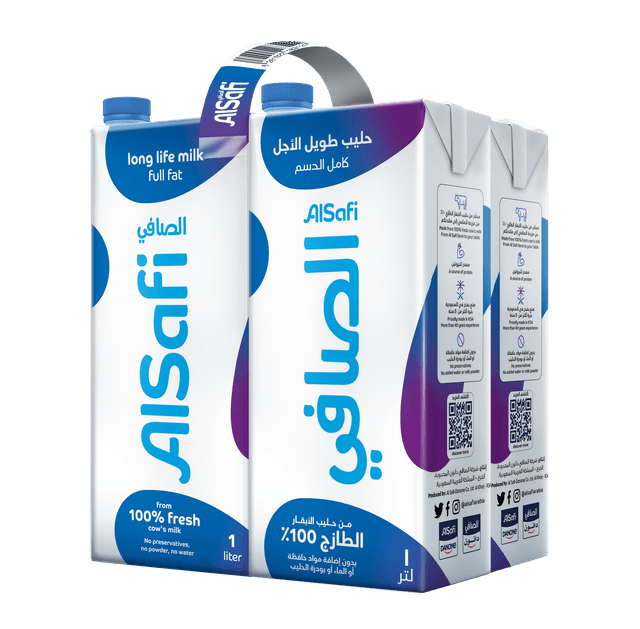 Al SAFI UHT Milk Full Fat, 4x1l
