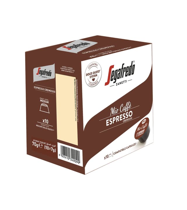 Segafredo Dolce Gusto Compatible Espresso Coffee Capsules, 10 Pieces