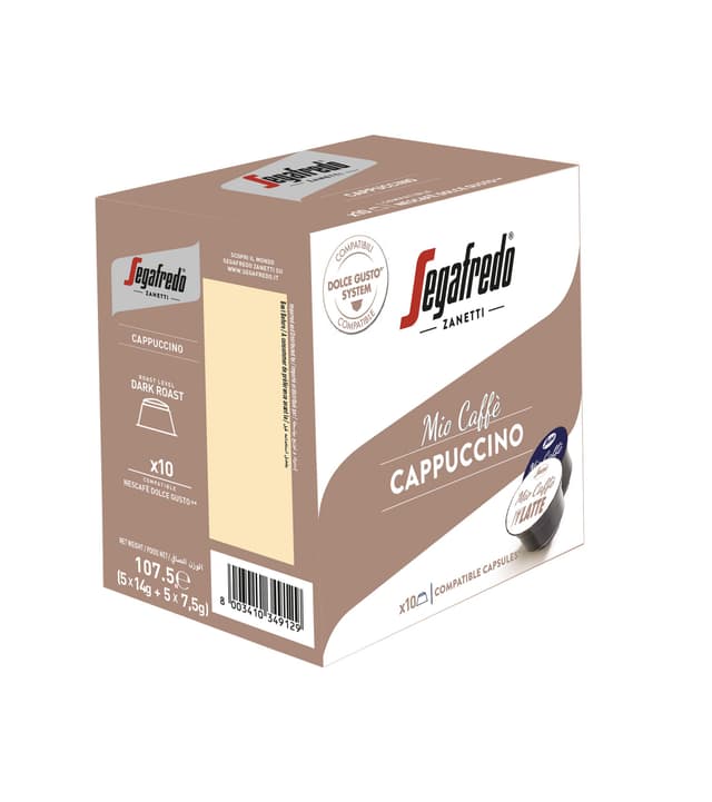 Segafredo Dolce Gusto Compatible Cappuccino Coffee Capsules, 10 Pieces