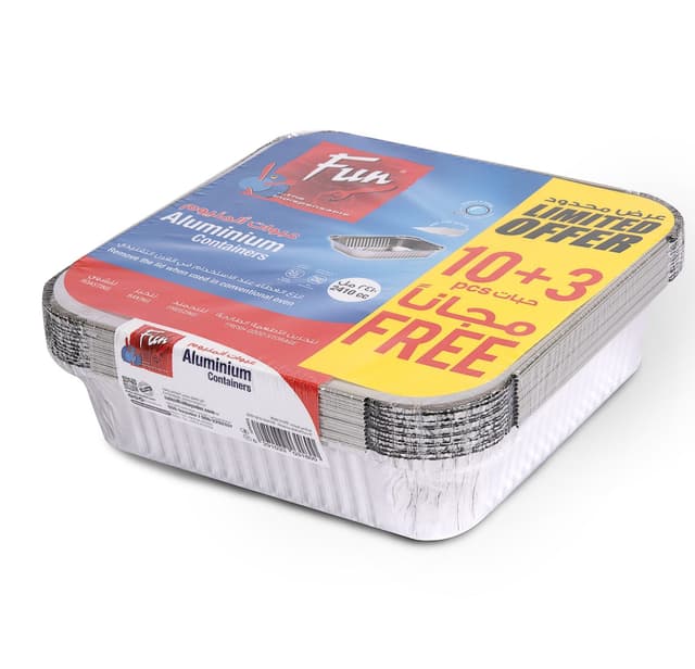 Fun Aluminum Container with Lid, 2410cc, 13 Pieces