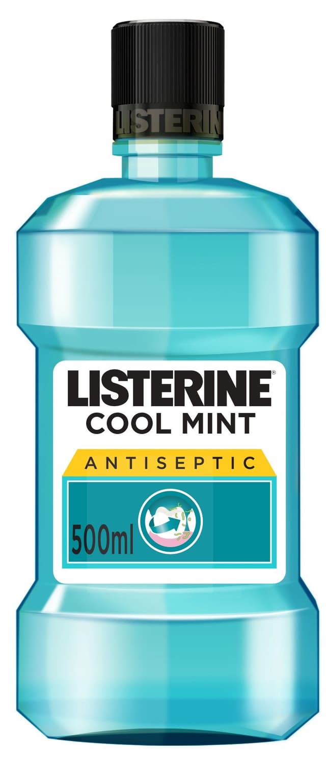 Listerine Cool Mint Daily Mouthwash, 500ml