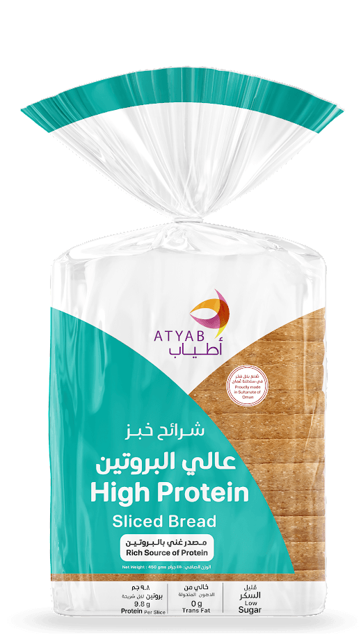 خبز بروتين عالي، 450جم