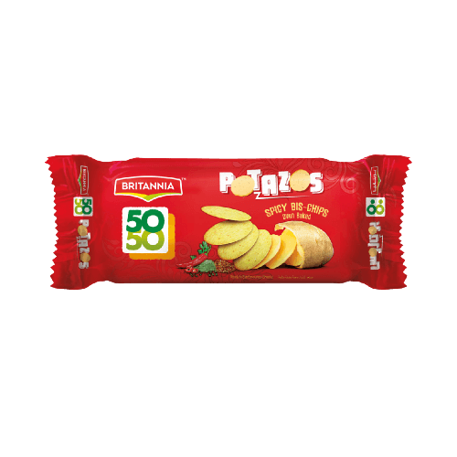 بريتانيا 50-50 بوتازوس بسكويت مخبوز في الفرن 100 جم