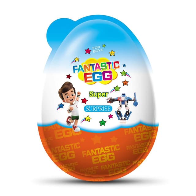 Fantastic Egg Super Surprise Chocolate for Boys or Girls, 30 gm
