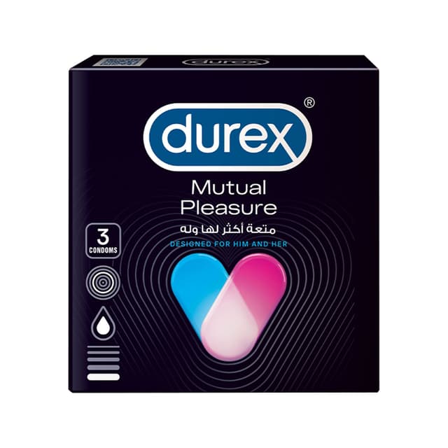 Durex Mutual Pleasure Condoms Designed for Him & Her Pack of 3
