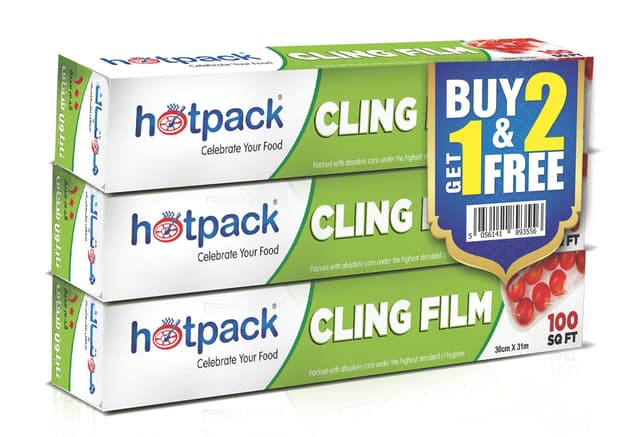 Hotpack Cling Film 100 SqFt 2+1FREE