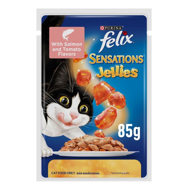 Purina Felix Sensations Jellies Salmon and Tomato Flavors