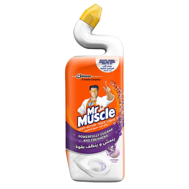 Mr Muscle Deep Action Thick Toilet Bowl Cleaner Liquid Lavender Scent, 750ml