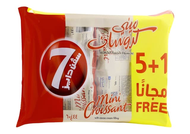 7 دايز ميني كرواسون شوكولاتة، 6x44جم
