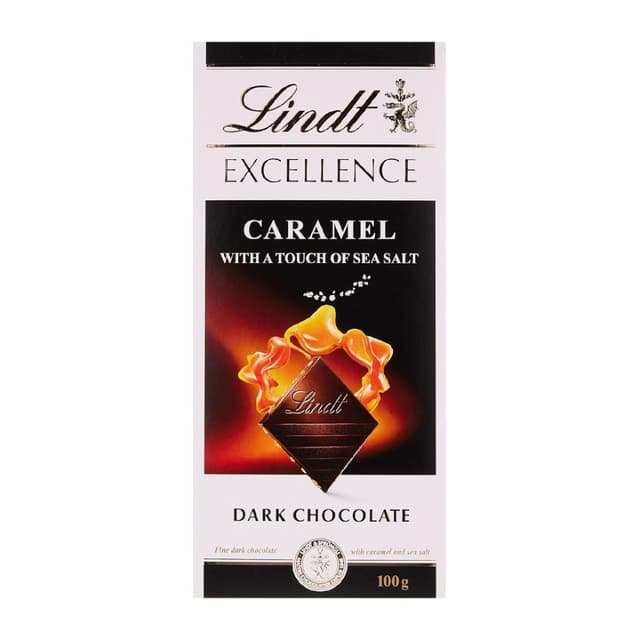 Lindt Excellence Caramel Sea Salt Dark Chocolate, 100g
