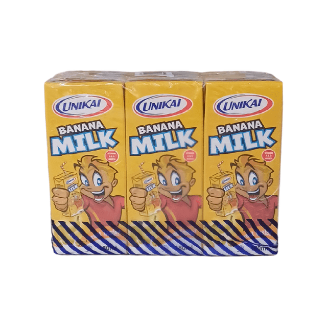 Unikai Banana Flavoured Milk, 6x180ml